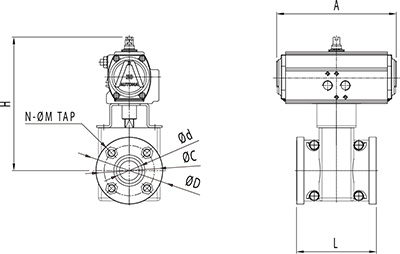 PINCH VALVE – DOUBLE ACTING Specification